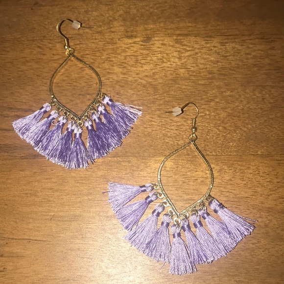 Teardrop Tassel Earring - Picture 2 of 3